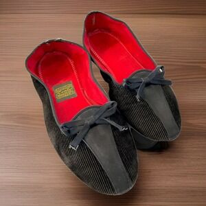 Vintage Daniel Green Shoes Comfy‎ Slippers Black Size 6 RARE